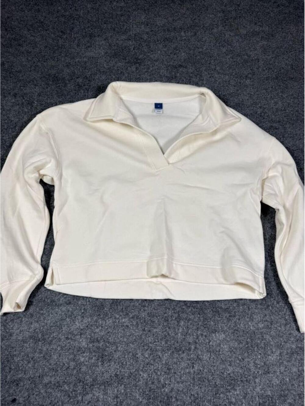 Old Navy Cream Collared Sweatshirt XS